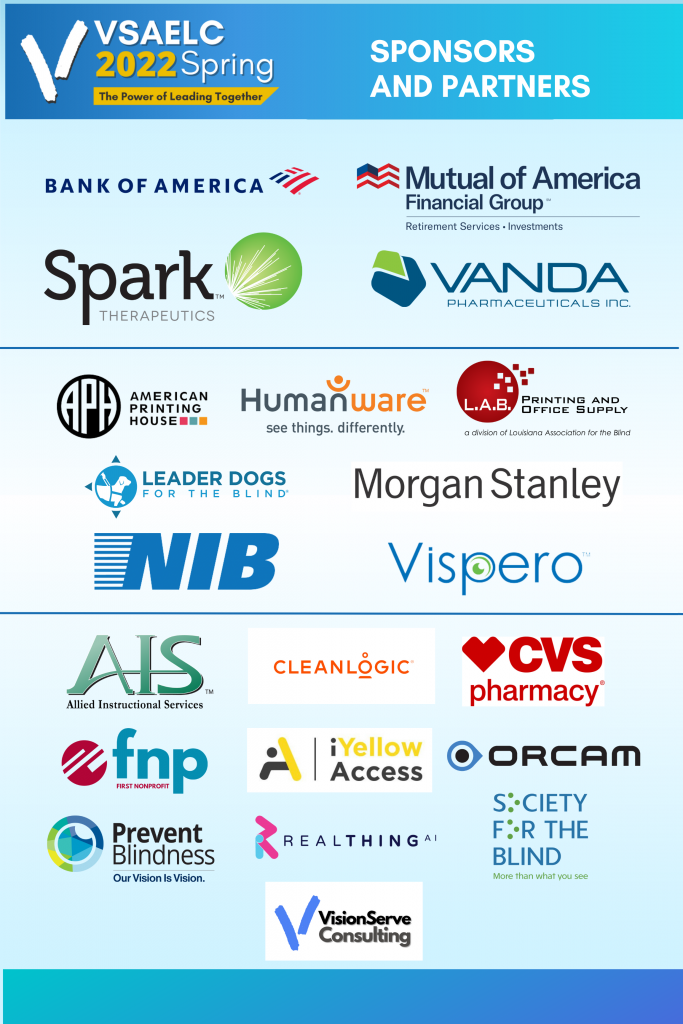 VSA Executive Leadership Conference 2022 Sponsors and Partners