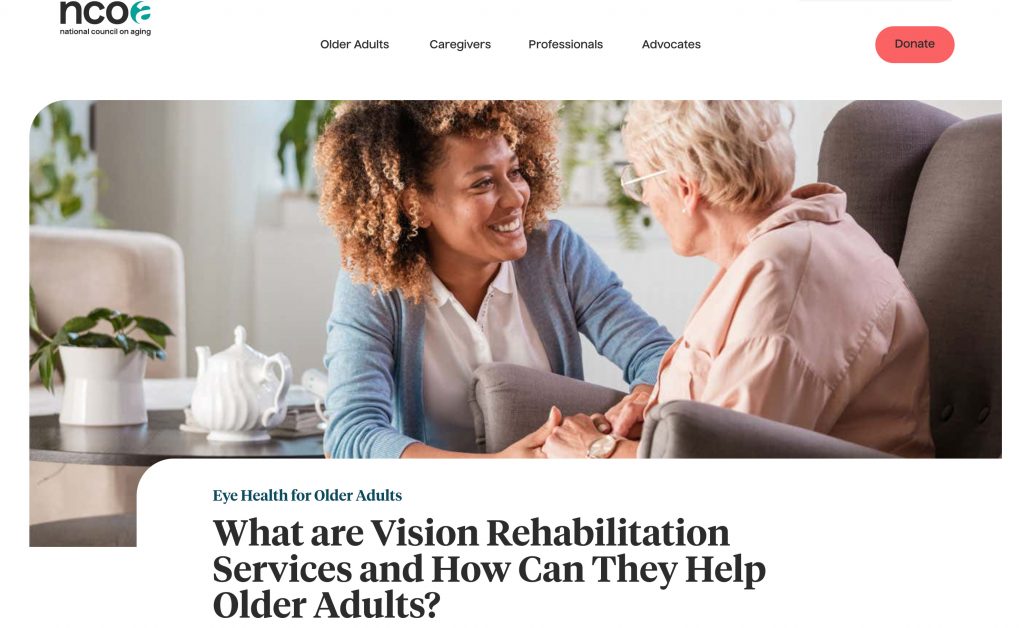 Image of older adult and caregiver