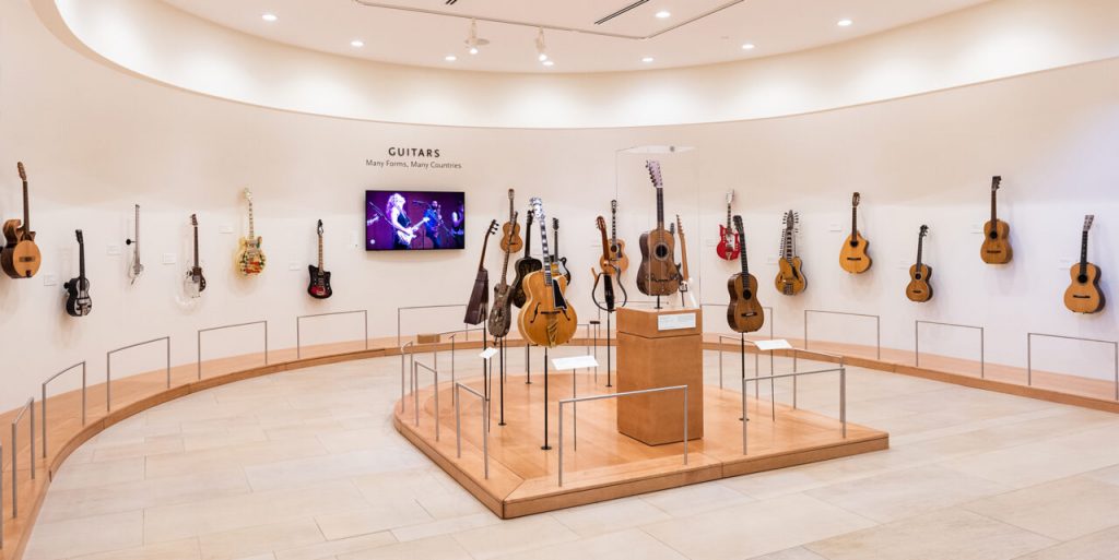 Photo of a Museum gallery of stringed instruments