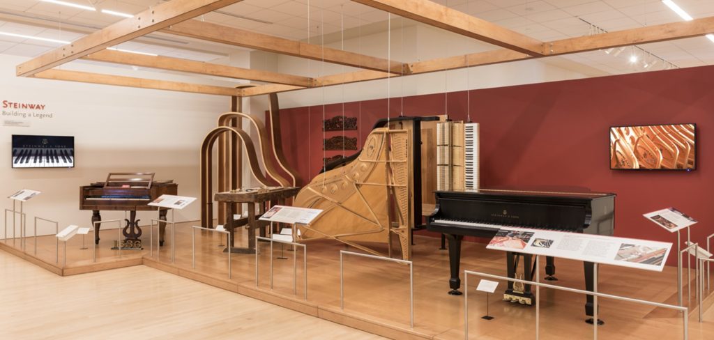 Photo of the Museum's Steinway gallery